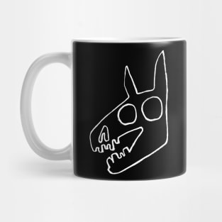 Hand-drawn animal skull white Mug